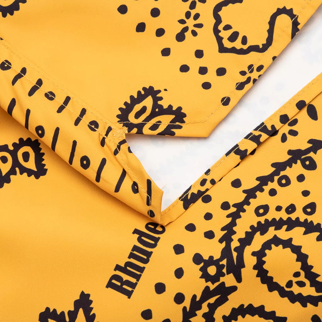 Signature Swim Trunks - Mustard/Blue