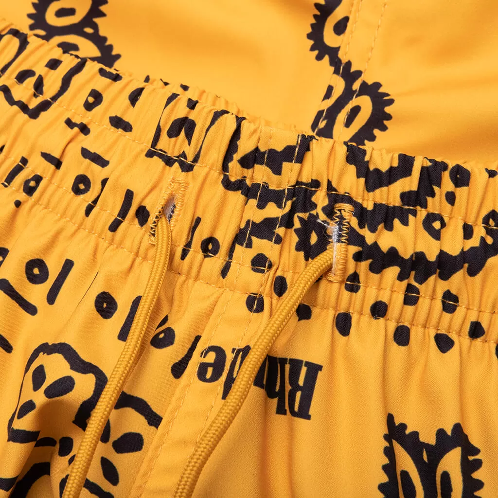 Signature Swim Trunks - Mustard/Blue