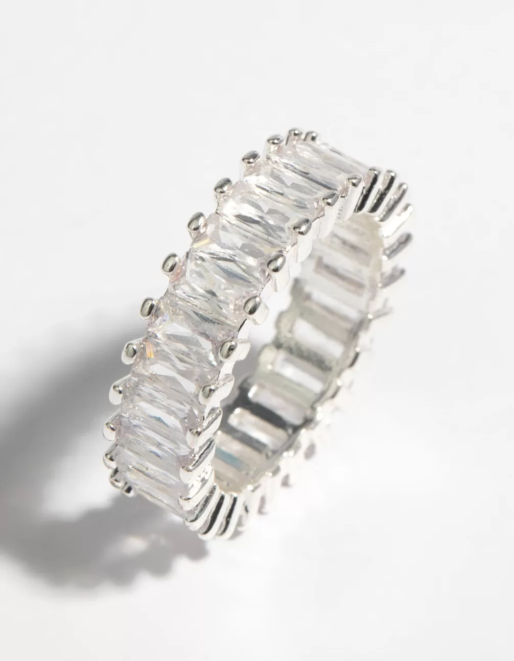 Silver Cubic Zirconia Baguette Ring