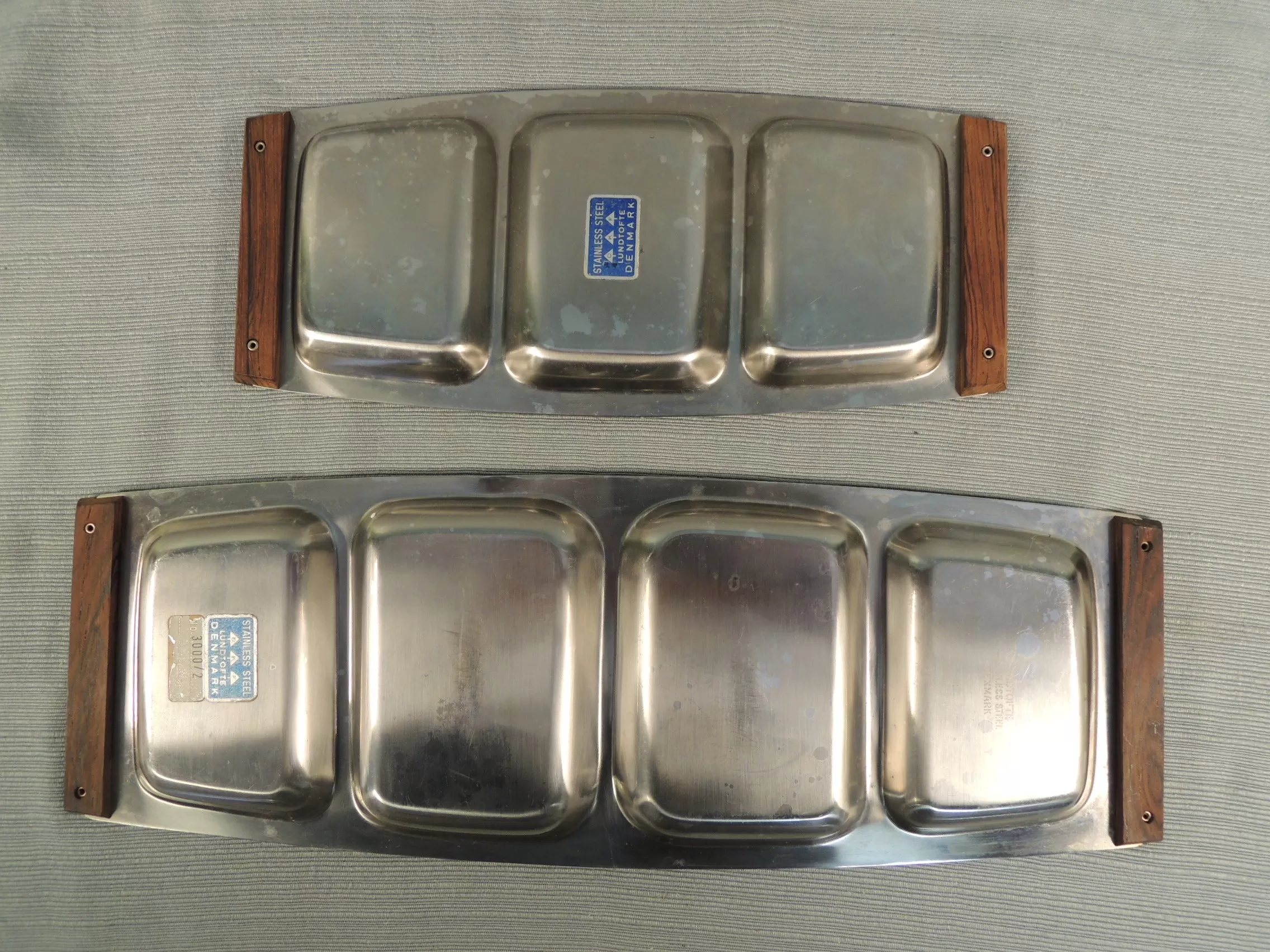 Stainless Serving Trays by Lundtofte - Very Good Condition