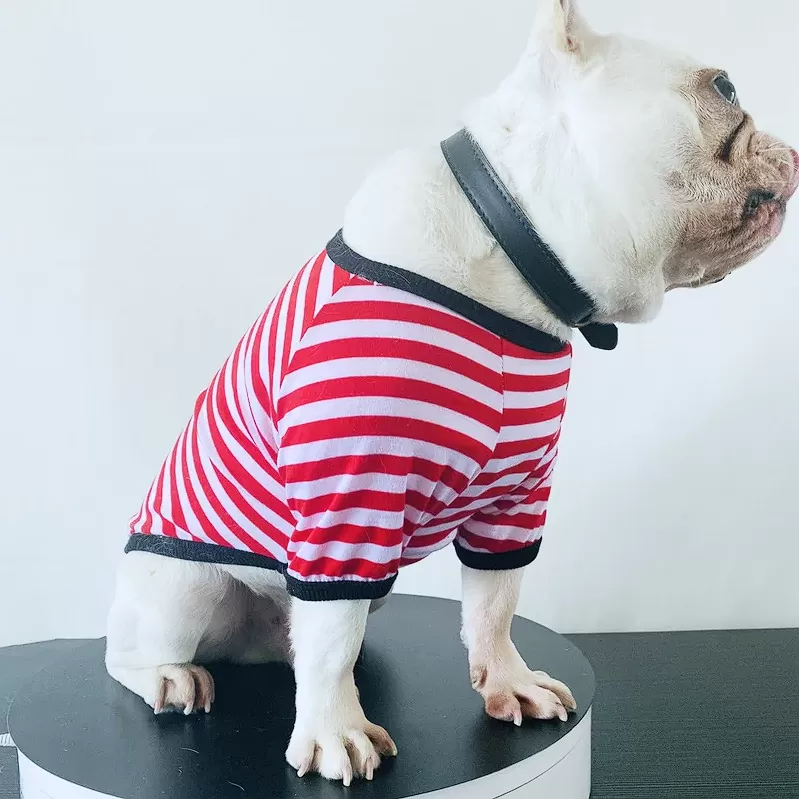 Striped French Bulldog Pajamas