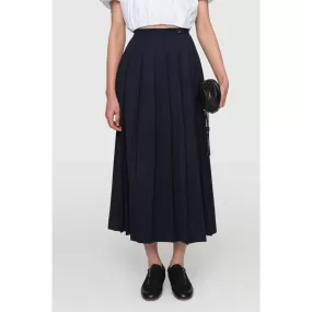 Summer Wool Fann Skirt Navy