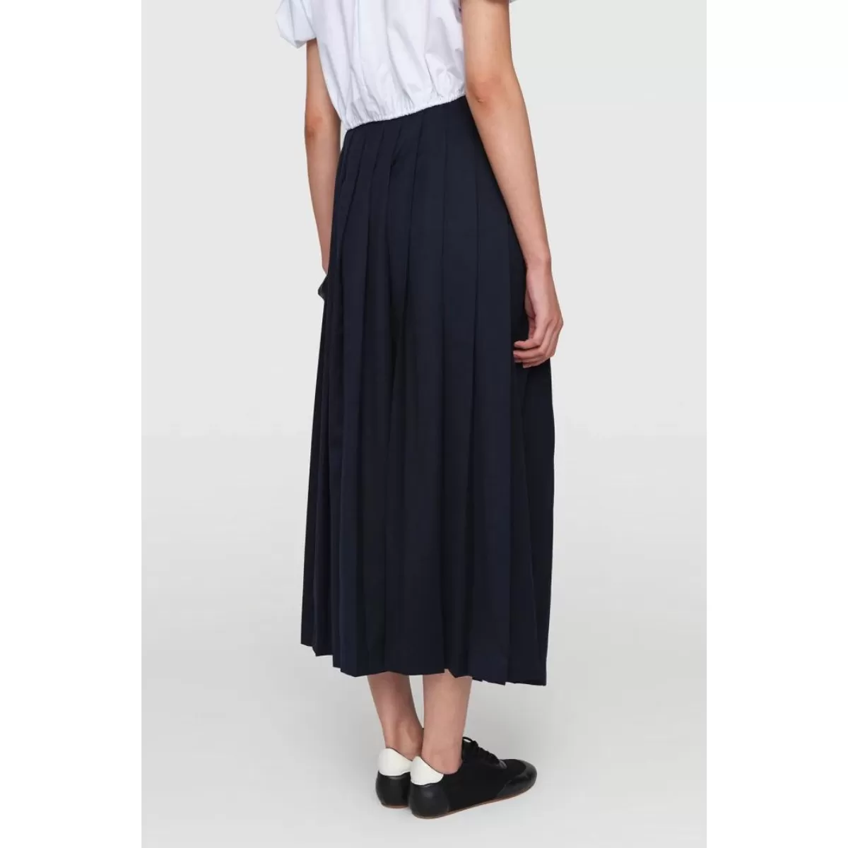 Summer Wool Fann Skirt Navy