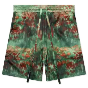 Summerland Sunset Silk Shorts - Landscape Poppies