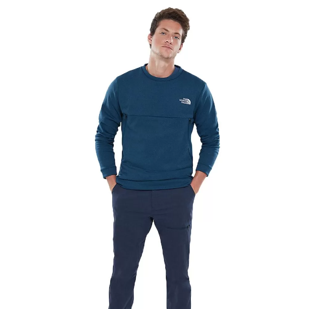 The North Face Mountain Tech Crew Fleece - Blue Wing Teal