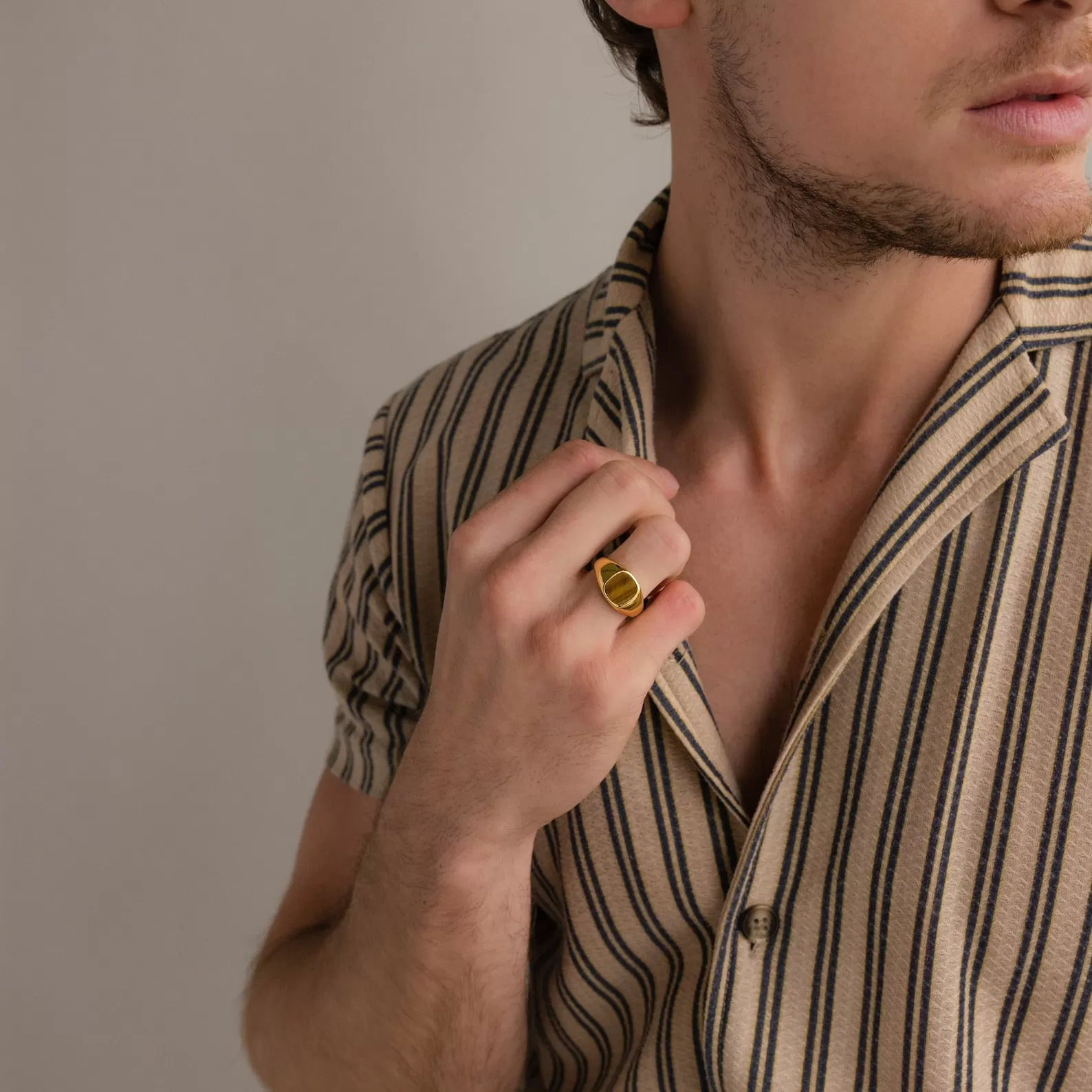 Tigers Eye Signet Ring