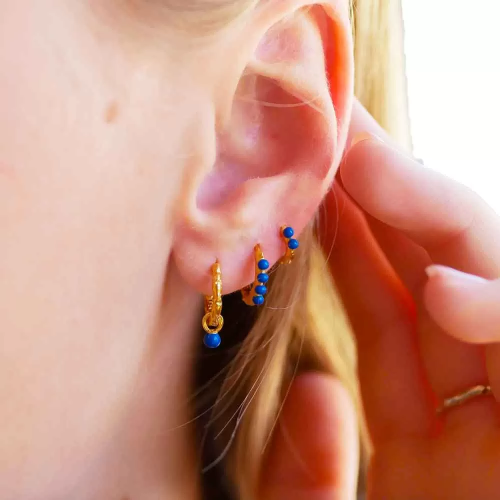 Traces of Enamel Belle Hoop Earrings