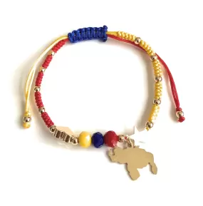 Venezuela Map Bracelet, Tricolor Venezuelan Flag, Pulseras de Venezuela,