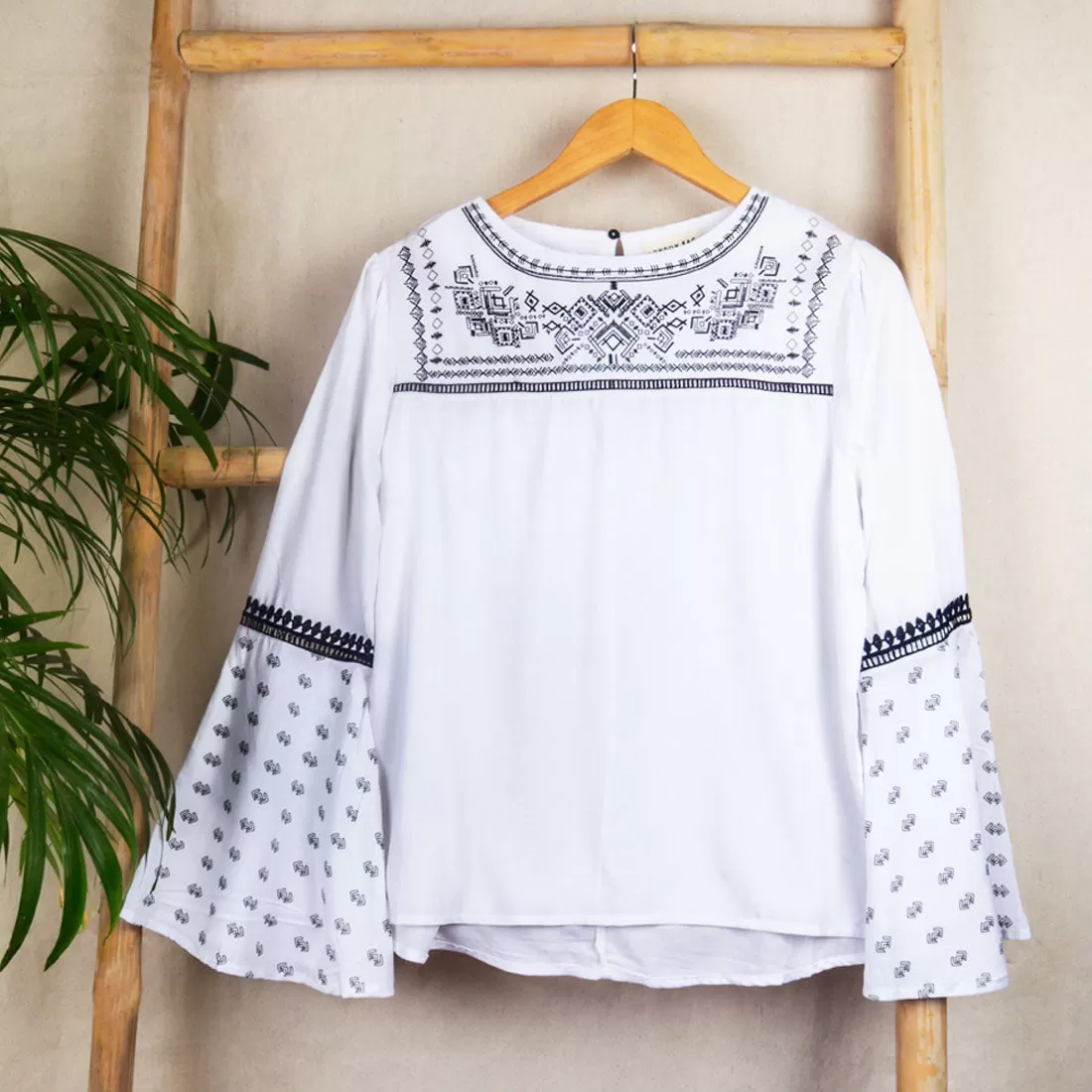 White Boho Top