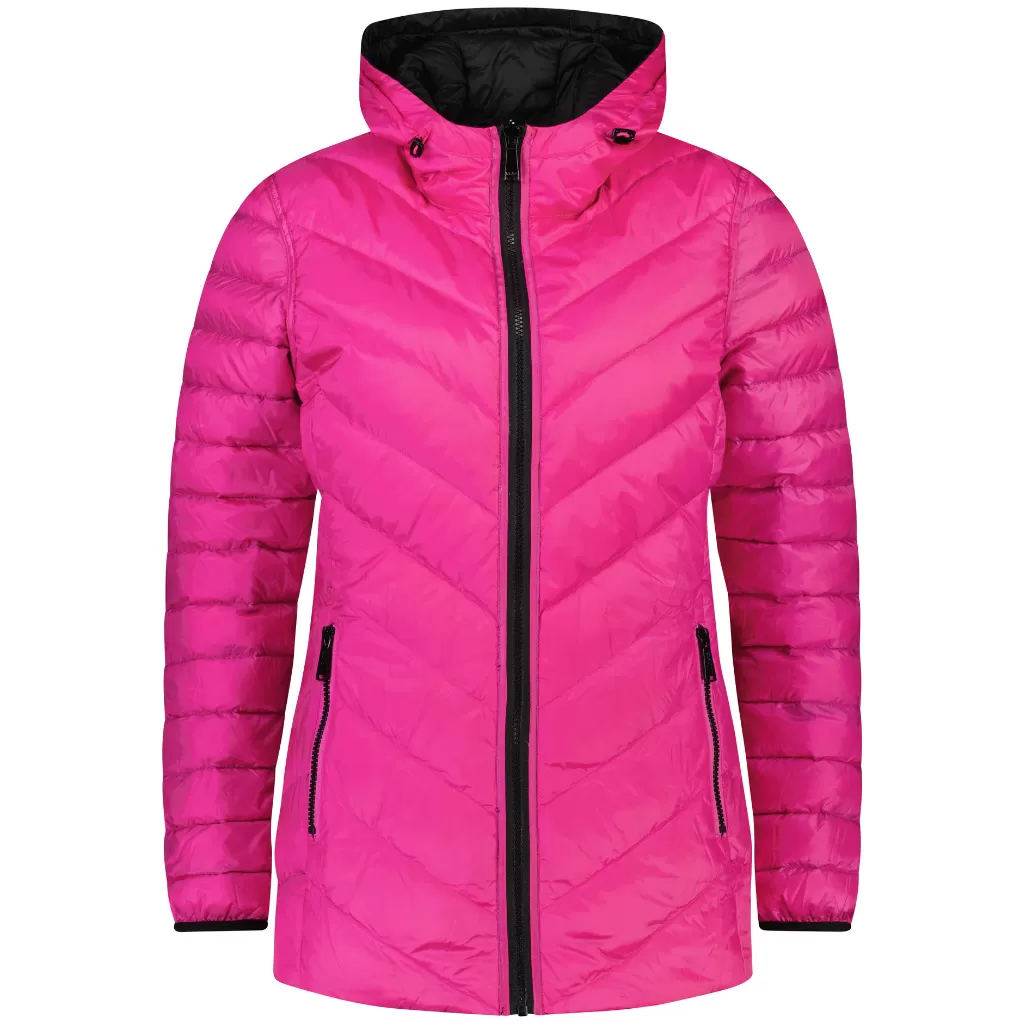 Womens Jo Reversible Jacket - Black/Hotpink