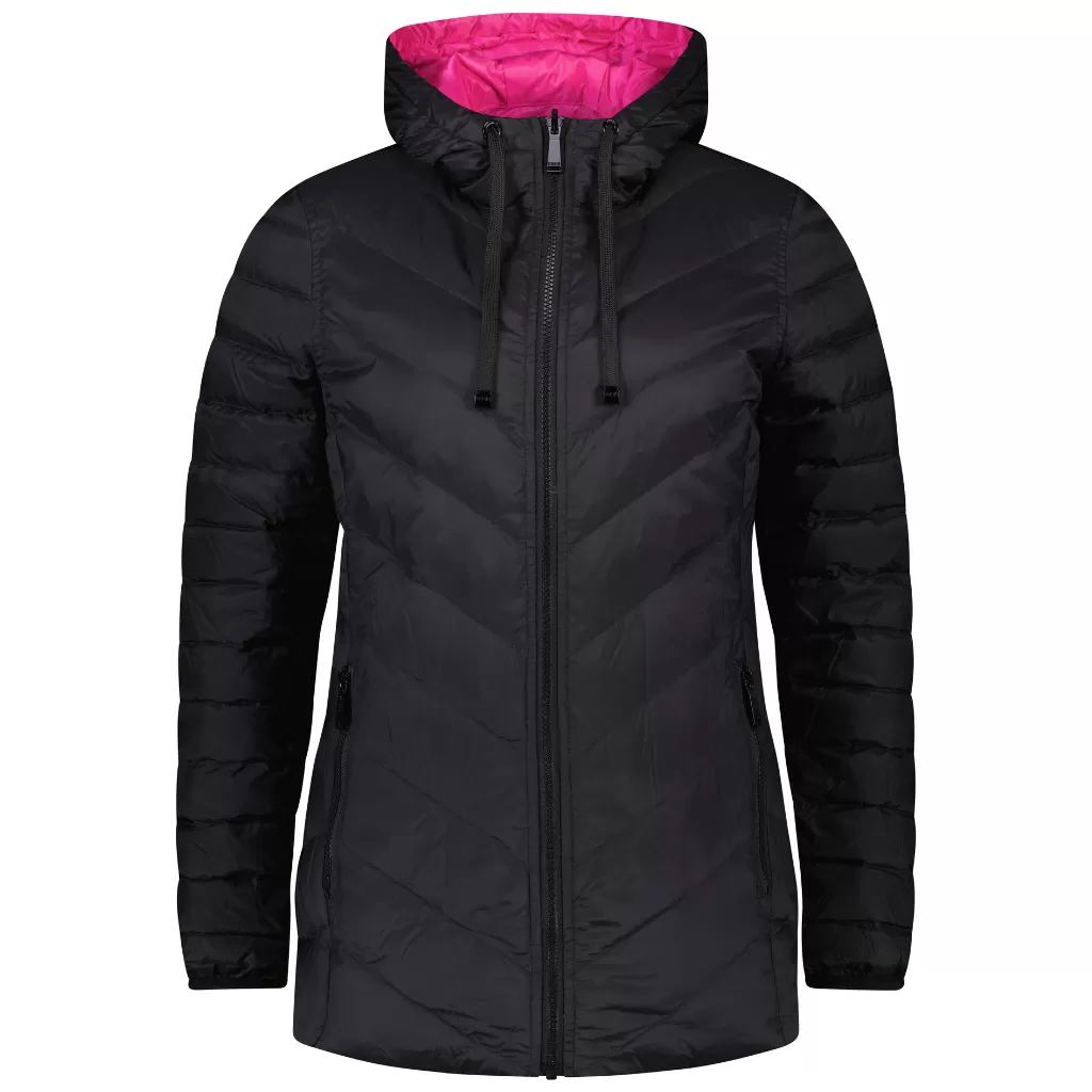 Womens Jo Reversible Jacket - Black/Hotpink